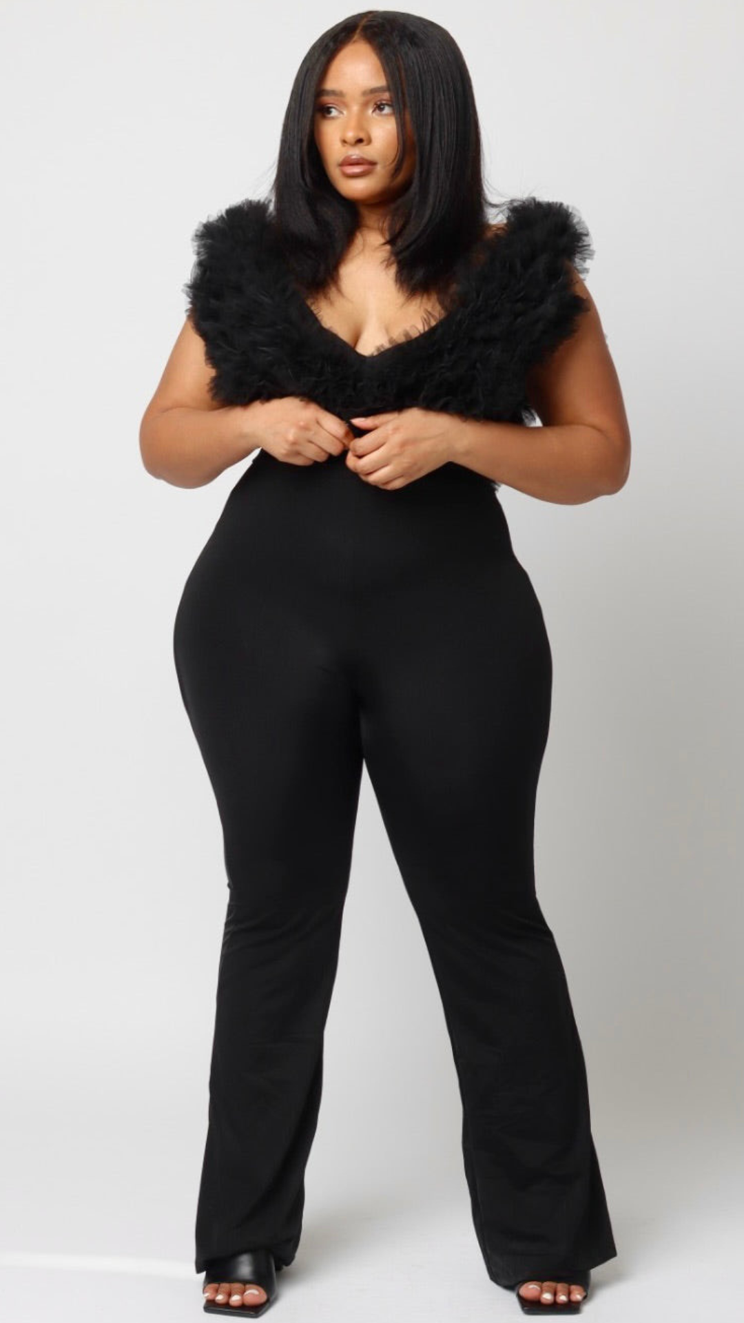 JESSICA BLACK JUMPSUIT (PLUS SIZE)