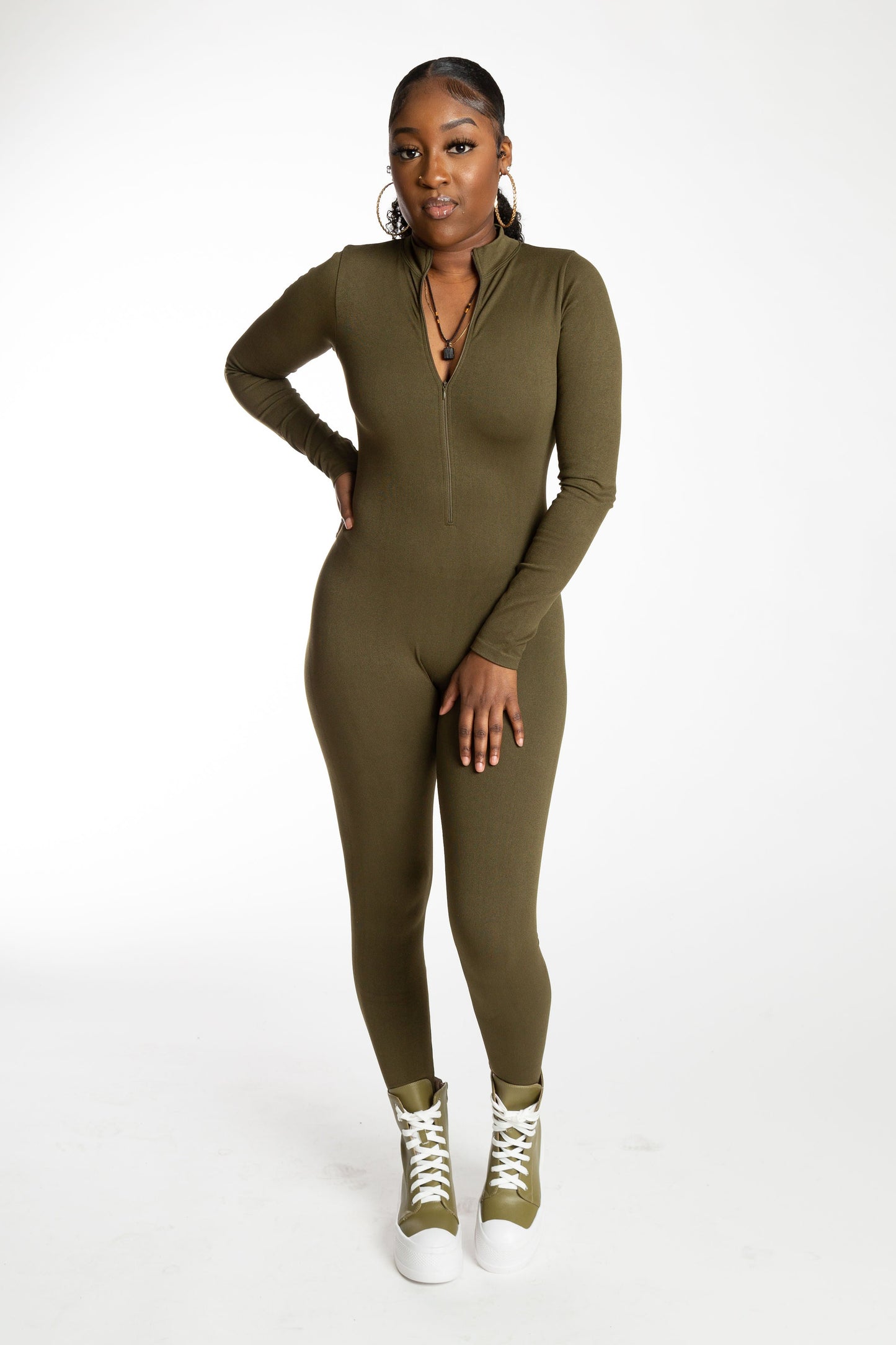 Lea Army Green jumpsuit