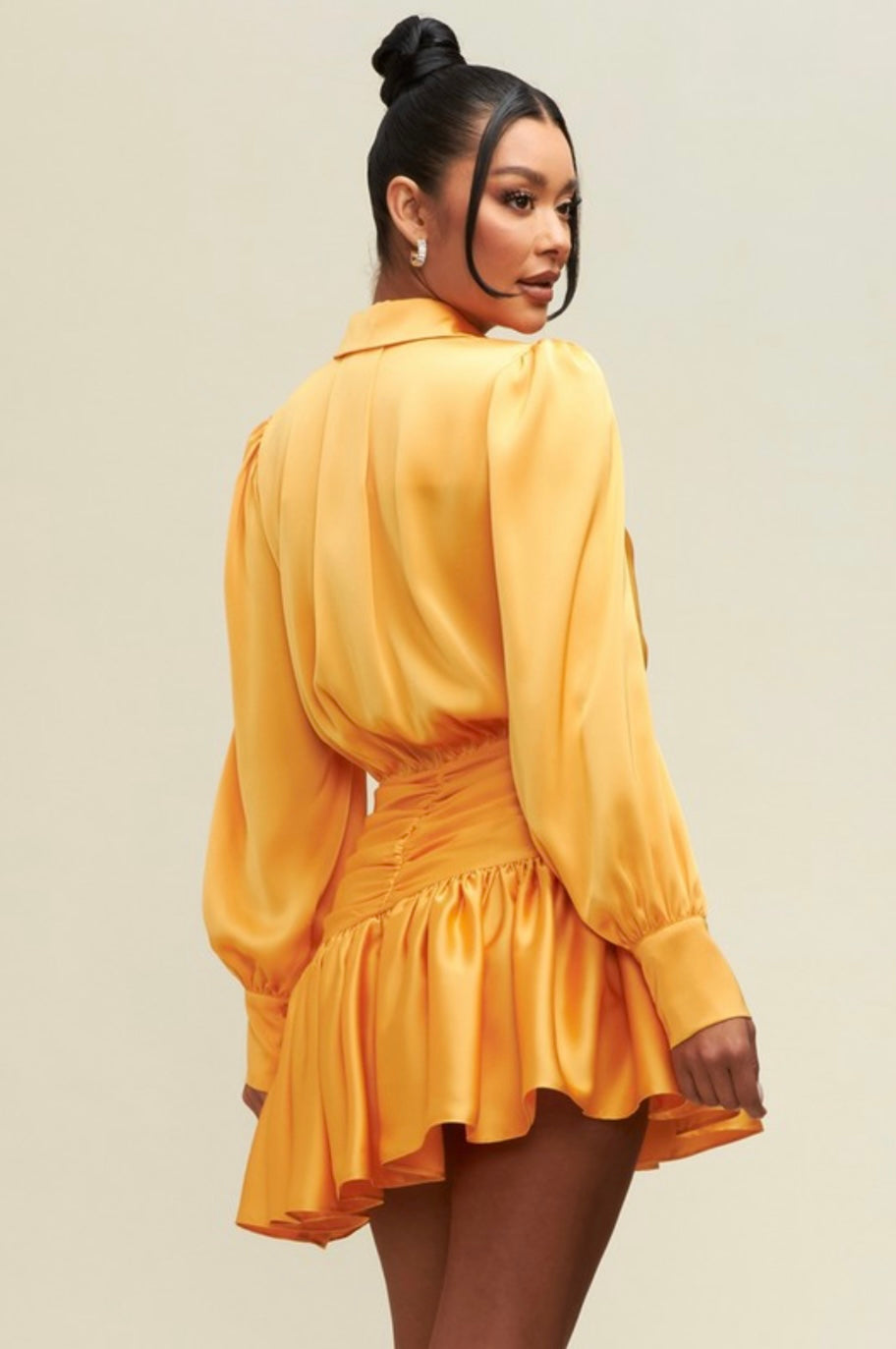 Nia Long-Sleeve Flowy Ruffle Maxi Dress - Elegant Brunch & Vacation Look