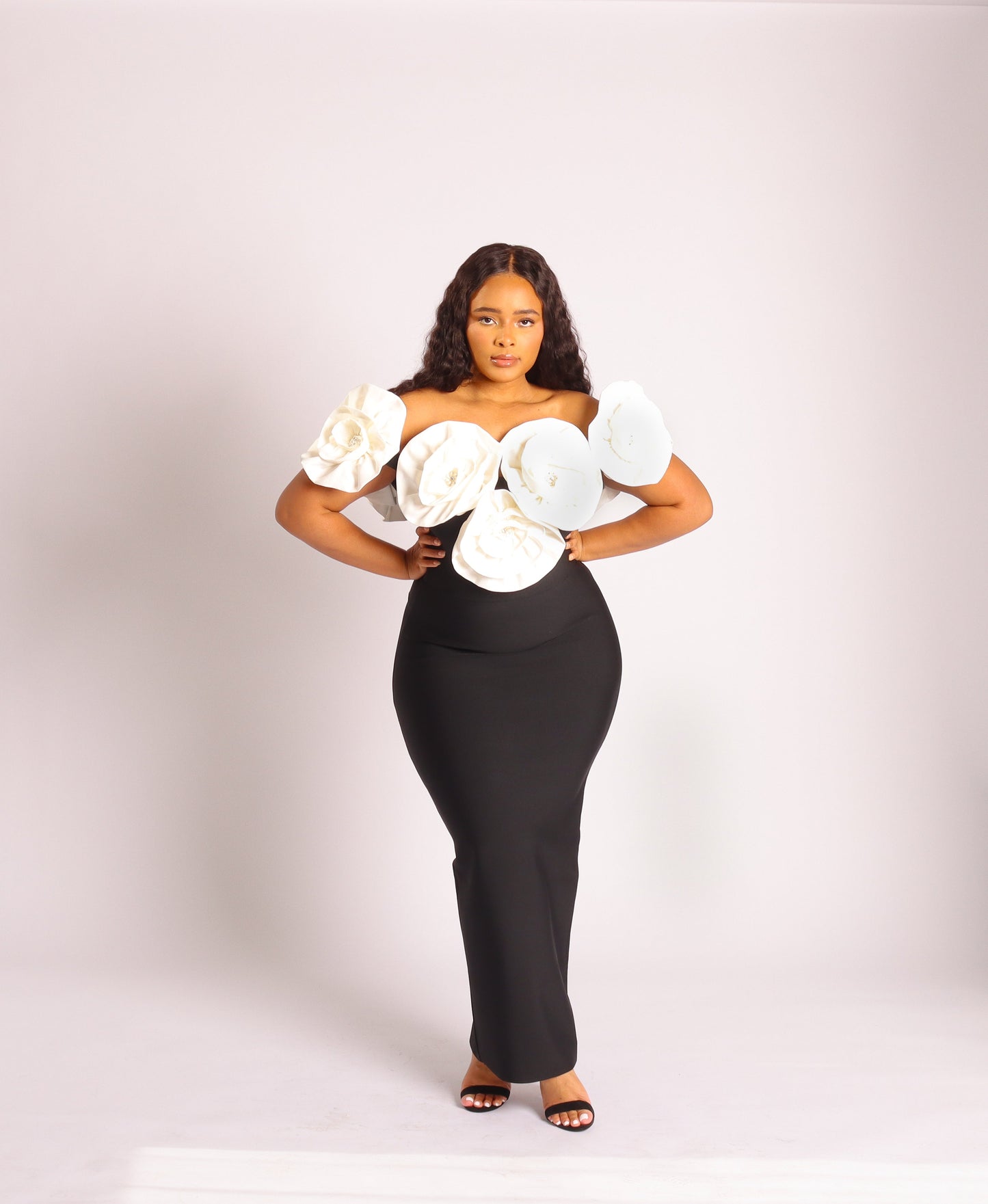 ADEOLA 3D FLOWER DRESS