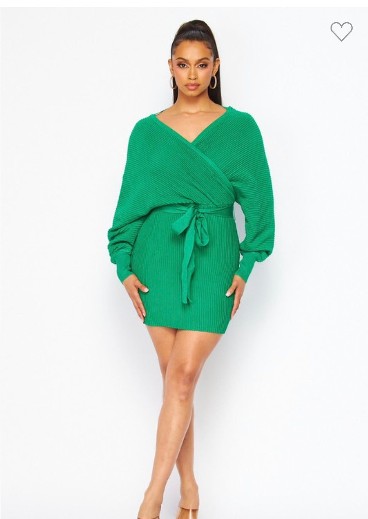CELIA GREEN WRAP DRESS
