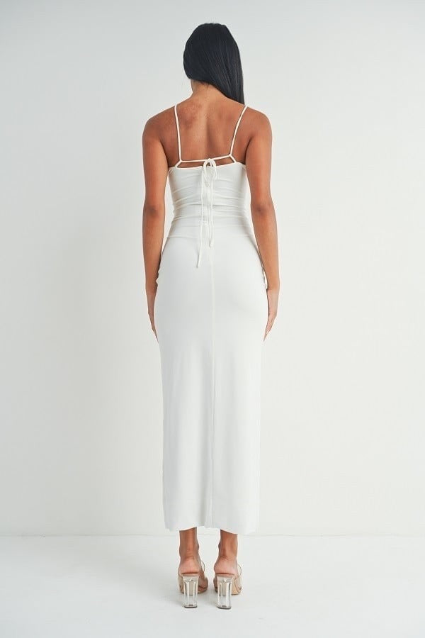 Mia 3D Flower Bodycon Cutout Maxi Dress
