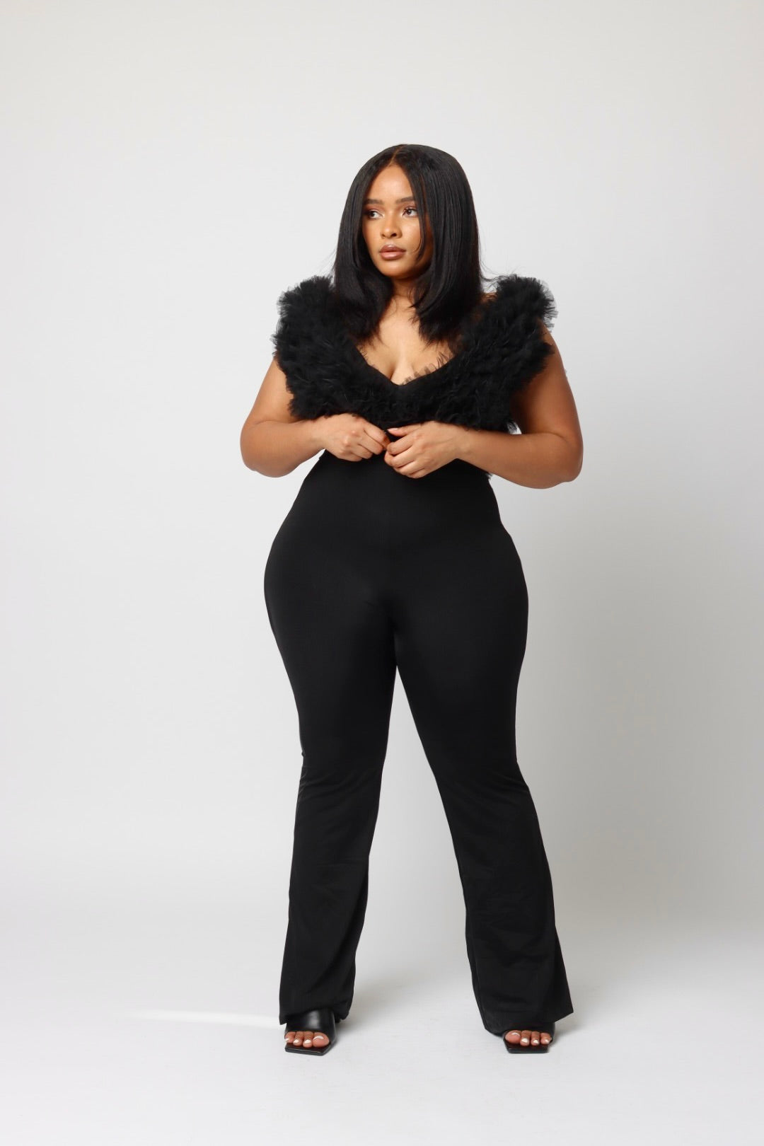JESSICA BLACK JUMPSUIT (PLUS SIZE)