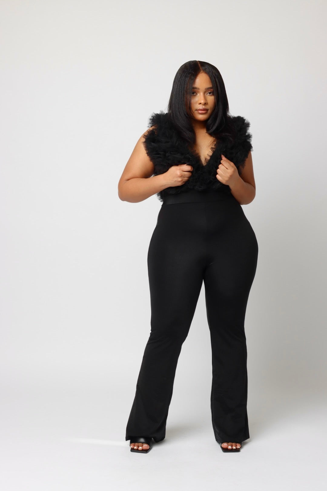 JESSICA BLACK JUMPSUIT (PLUS SIZE)