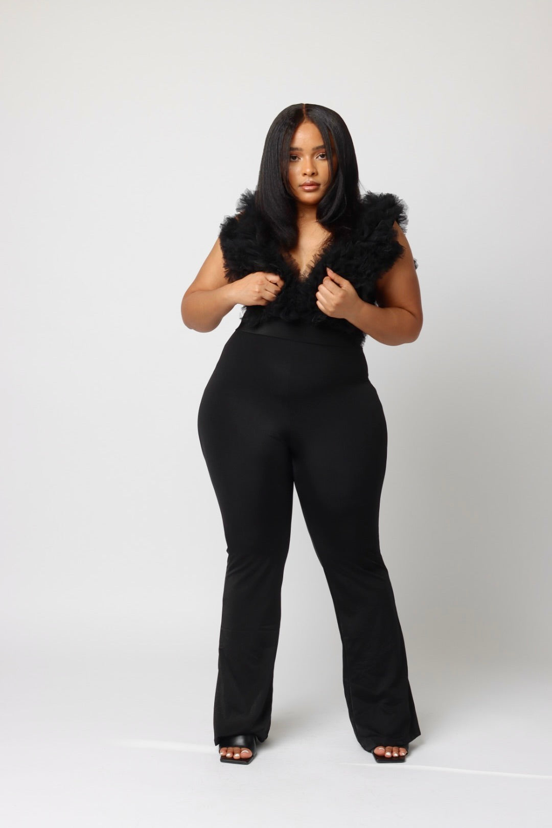 JESSICA BLACK JUMPSUIT (PLUS SIZE)