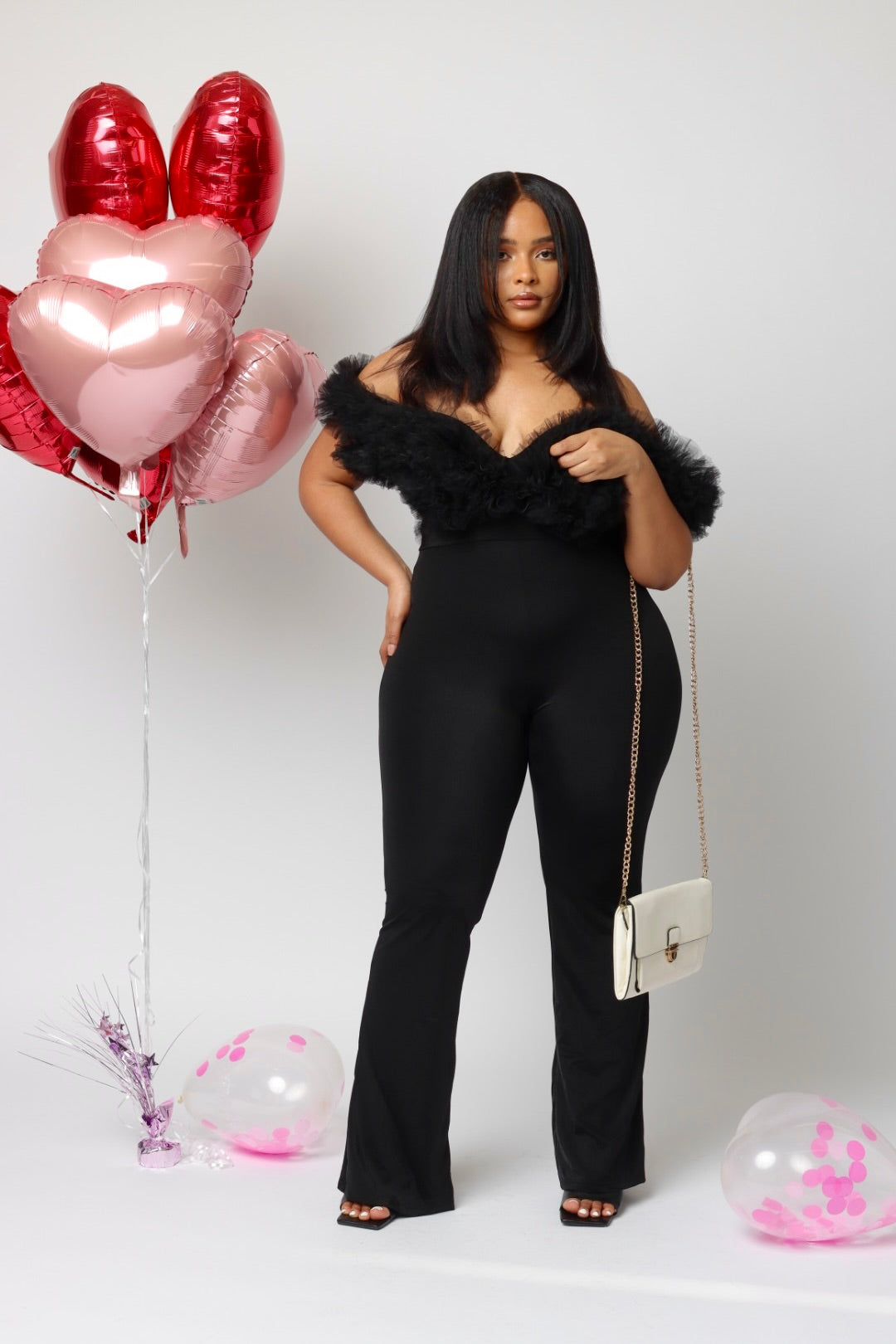 JESSICA BLACK JUMPSUIT (PLUS SIZE)