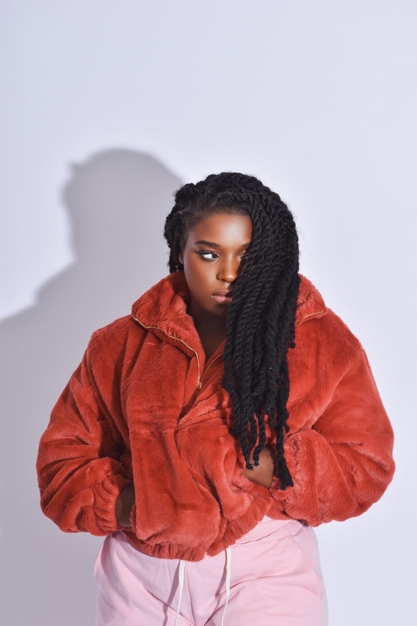 APRICOT BRANDY PLUSH JACKET