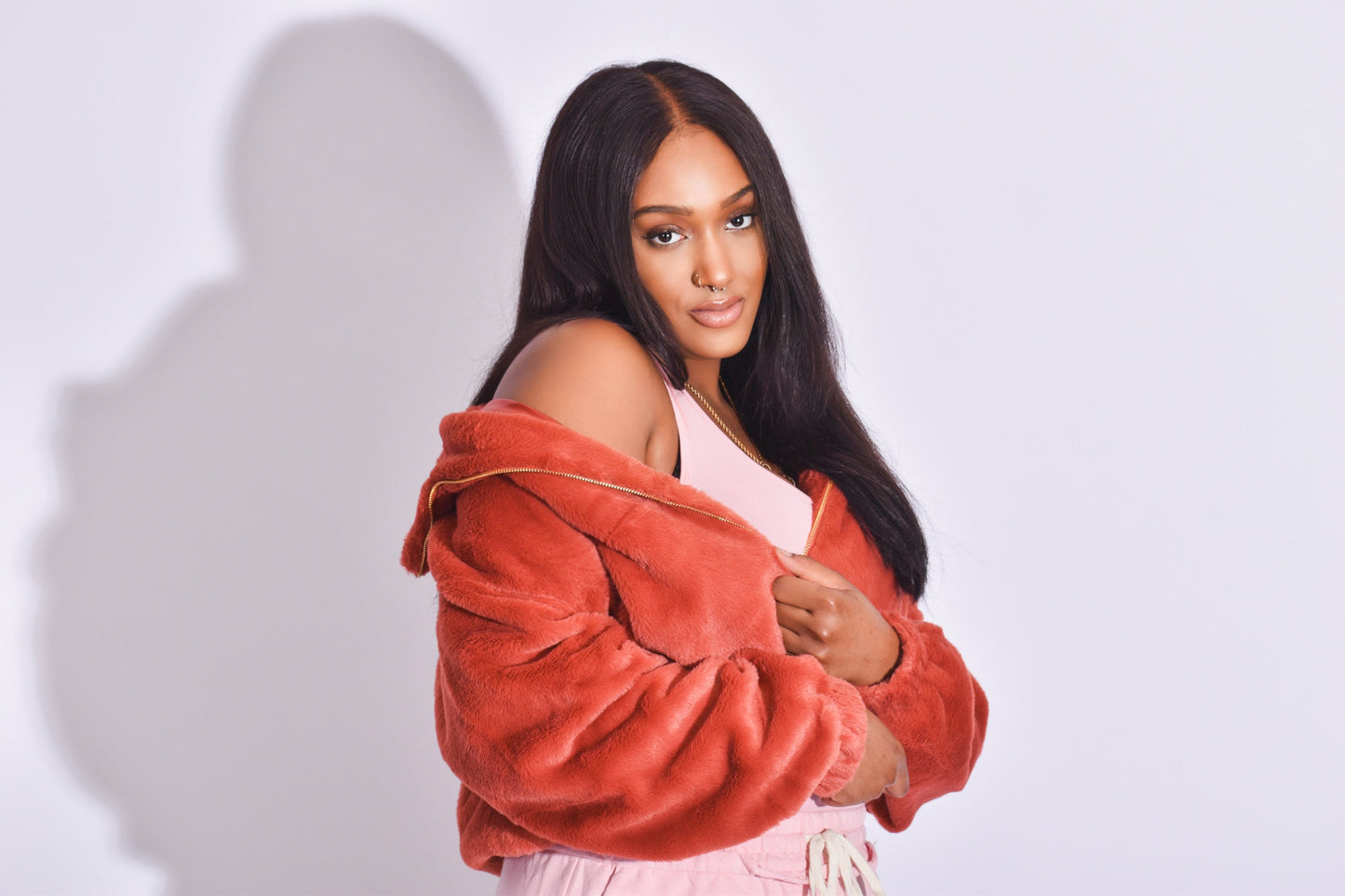 APRICOT BRANDY PLUSH JACKET